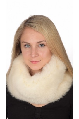 White Fox Fur Neck Warmer 